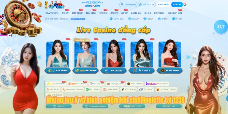 Những lưu ý và kinh nghiệm khi chơi Roulette tại 123B